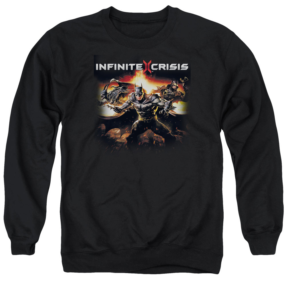 INFINITE CRISIS/BATMEN - ADULT CREWNECK SWEATSHIRT - BLACK