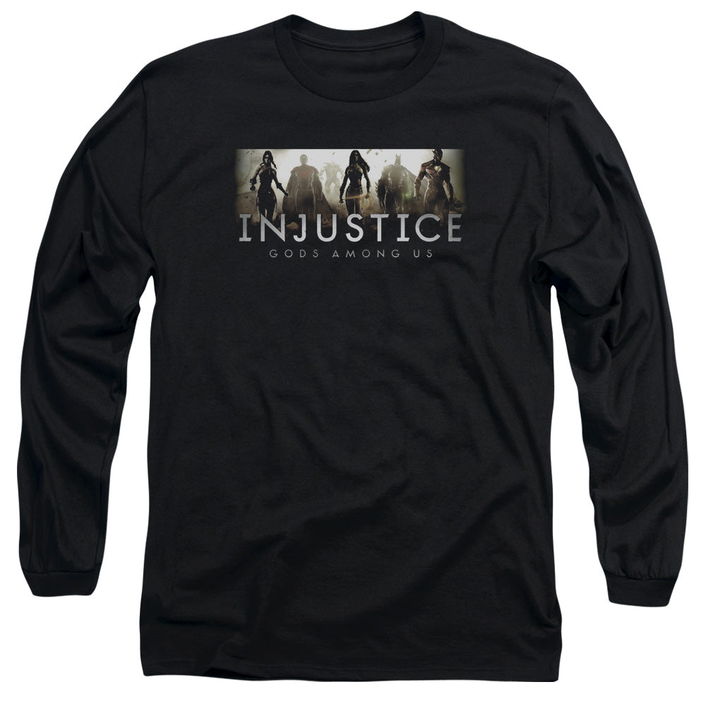 INJUSTICE GODS AMONG US/LOGO - L/S ADULT 18/1 - BLACK