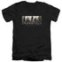 INJUSTICE GODS AMONG US/LOGO - S/S ADULT V-NECK 30/1 - BLACK