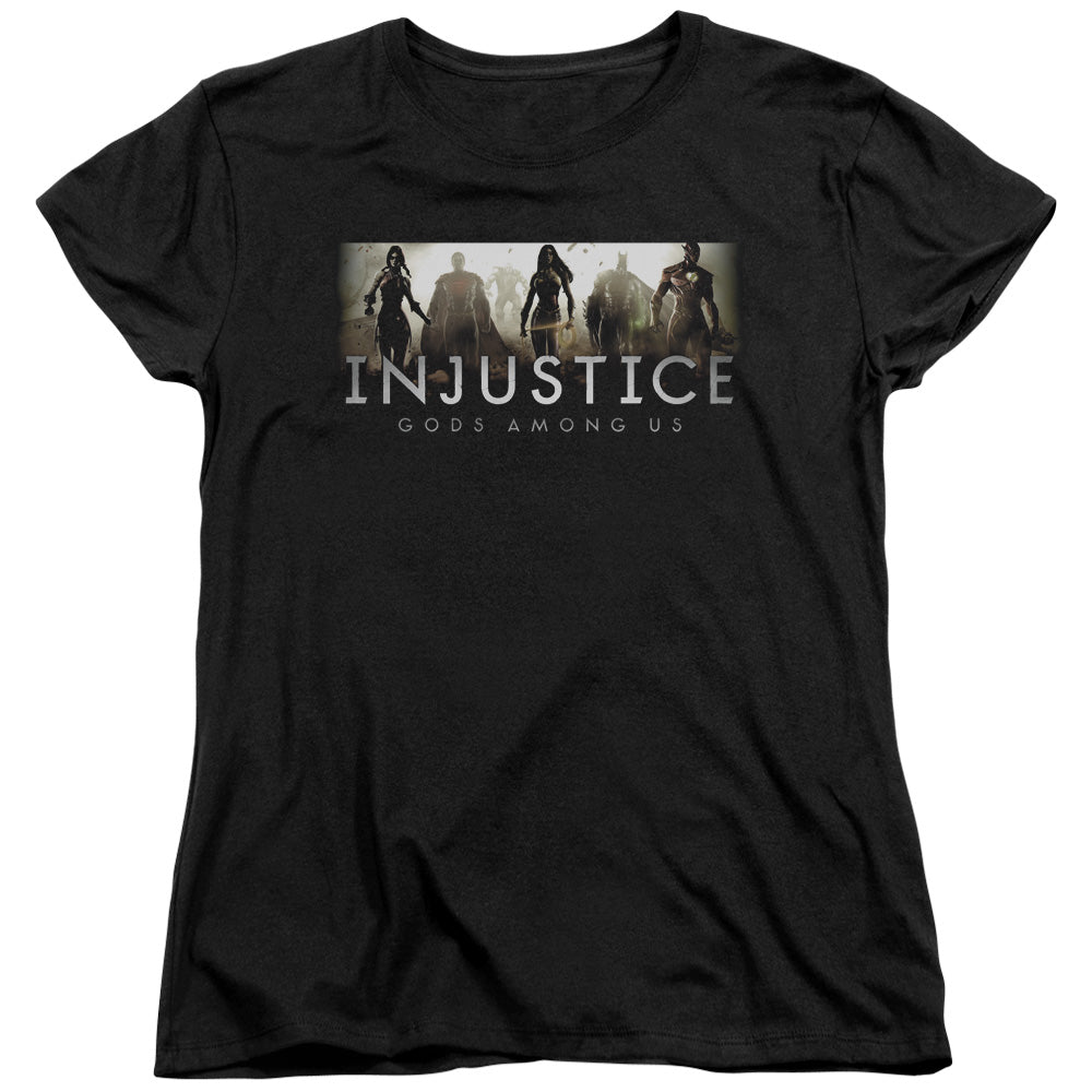 INJUSTICE GODS AMONG US/LOGO - S/S WOMENS TEE - BLACK