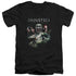INJUSTICE GODS AMONG US/KEY ART - S/S ADULT V-NECK 30/1 - BLACK