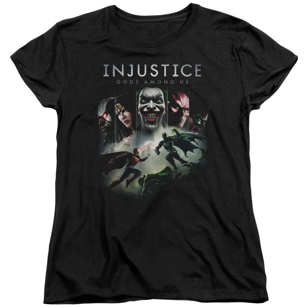 INJUSTICE GODS AMONG US/KEY ART - S/S WOMENS TEE - BLACK