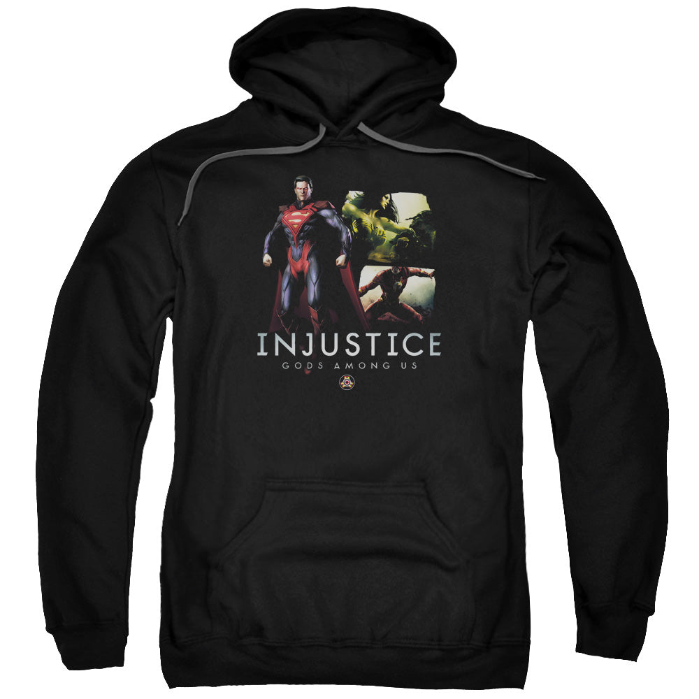 INJUSTICE GODS AMONG US/SUPERMANS REVENGE - ADULT PULLOVER HOODIE - BLACK