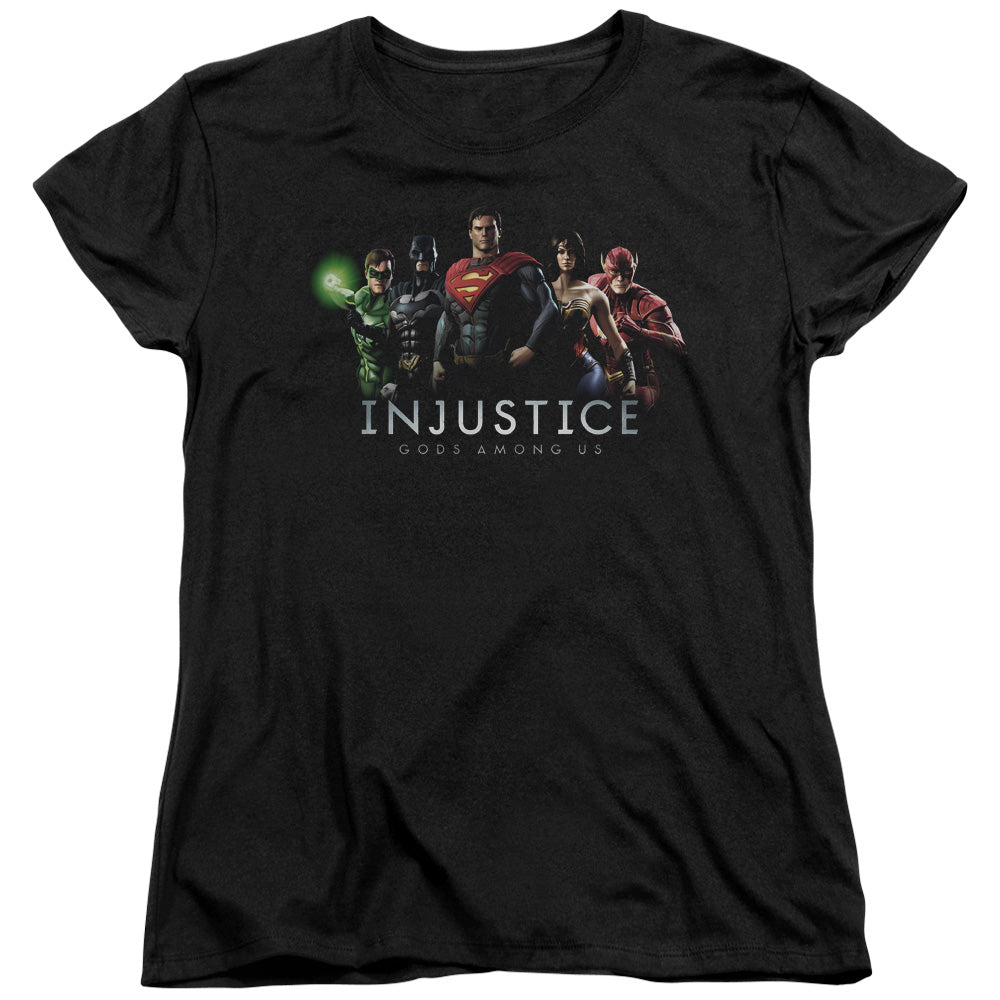 INJUSTICE GODS AMONG US/INJUSTICE LEAGUE - S/S WOMENS TEE - BLACK