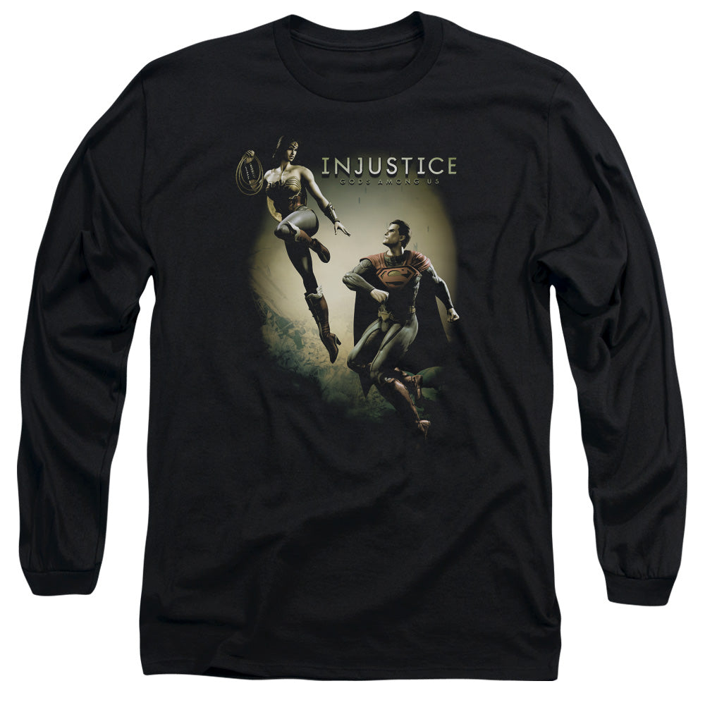 INJUSTICE GODS AMONG US/BATTLE OF THE GODS -  L/S ADULT 18/1  - BLACK