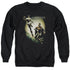 INJUSTICE GODS AMONG US/BATTLE OF THE GODS - ADULT CREWNECK SWEATSHIRT - BLACK