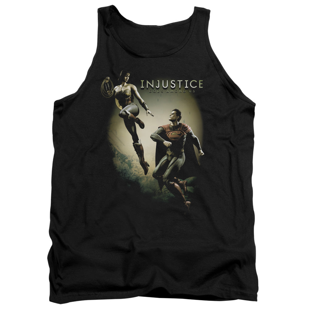 INJUSTICE GODS AMONG US/BATTLE OF THE GODS - ADULT TANK - BLACK