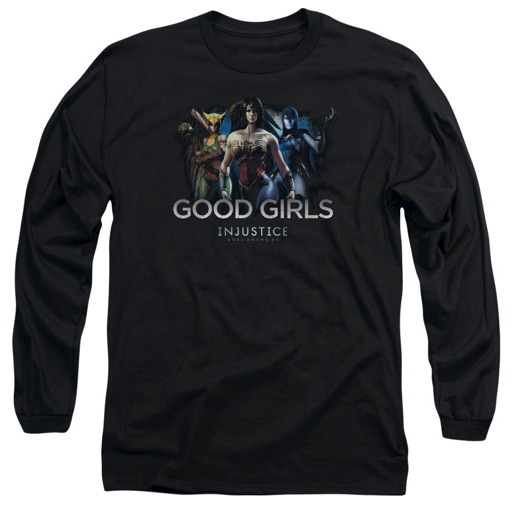 INJUSTICE GODS AMONG US/GOOD GIRLS -  L/S ADULT 18/1  - BLACK