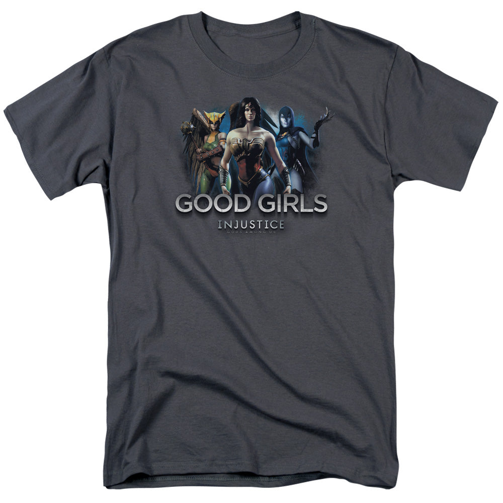 INJUSTICE GODS AMONG US/GOOD GIRLS - S/S ADULT 18/1  -  CHARCOAL