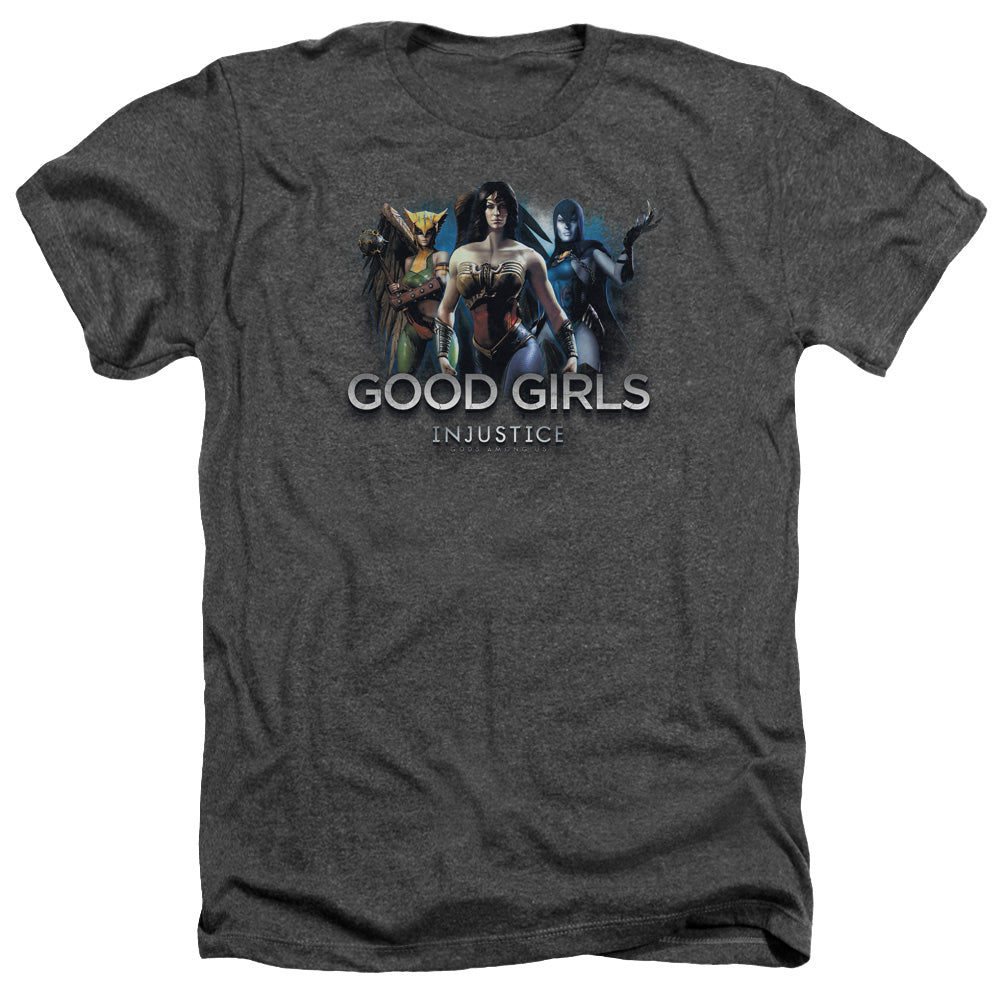 INJUSTICE GODS AMONG US/GOOD GIRLS - ADULT HEATHER - CHARCOAL