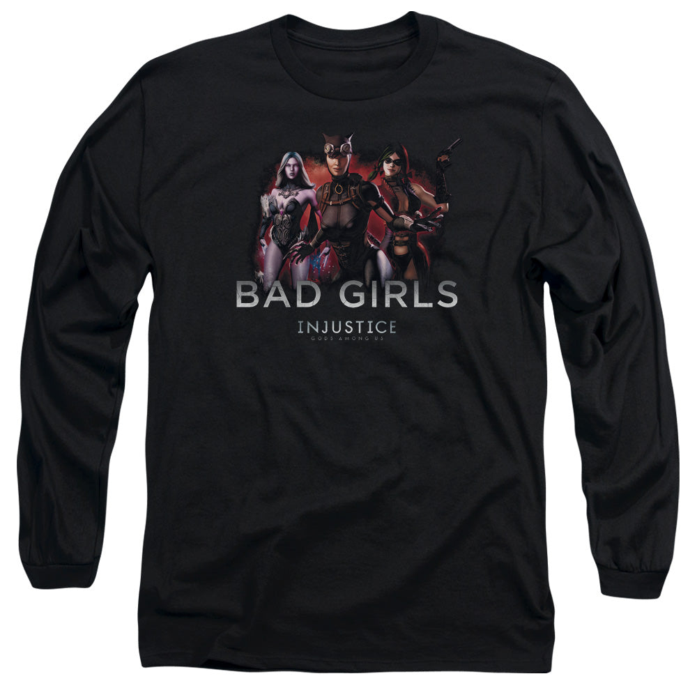 INJUSTICE GODS AMONG US/BAD GIRLS -  L/S ADULT 18/1  - BLACK