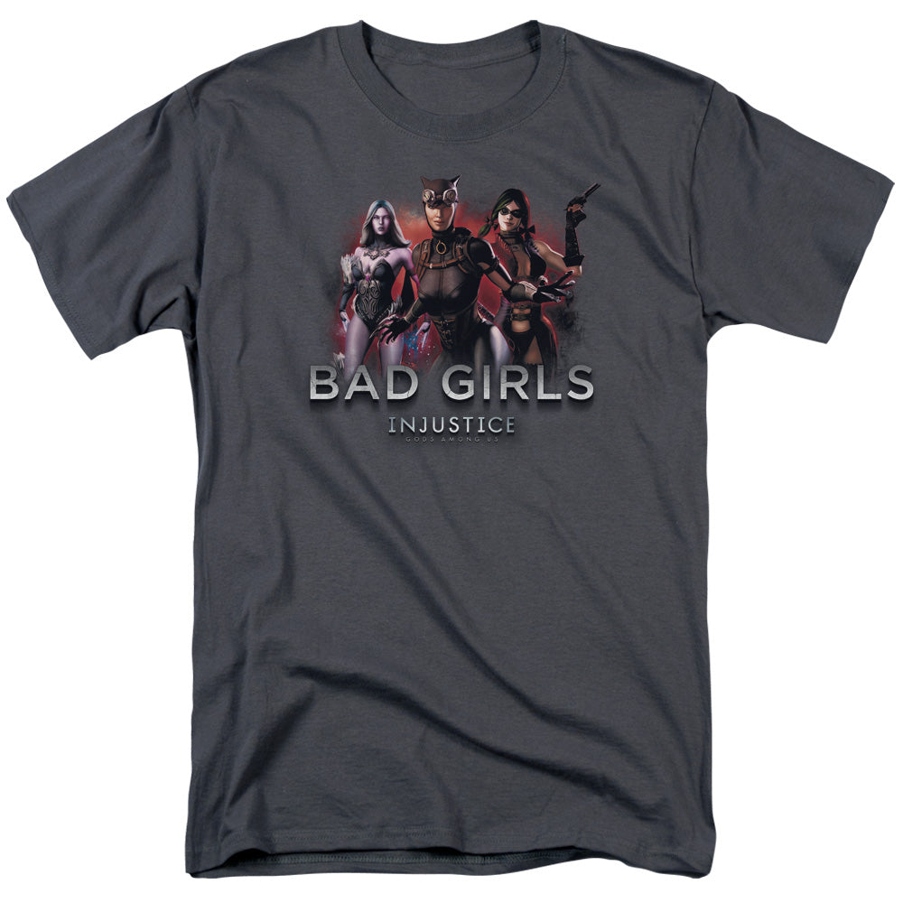 INJUSTICE GODS AMONG US/BAD GIRLS - S/S ADULT 18/1  -  CHARCOAL