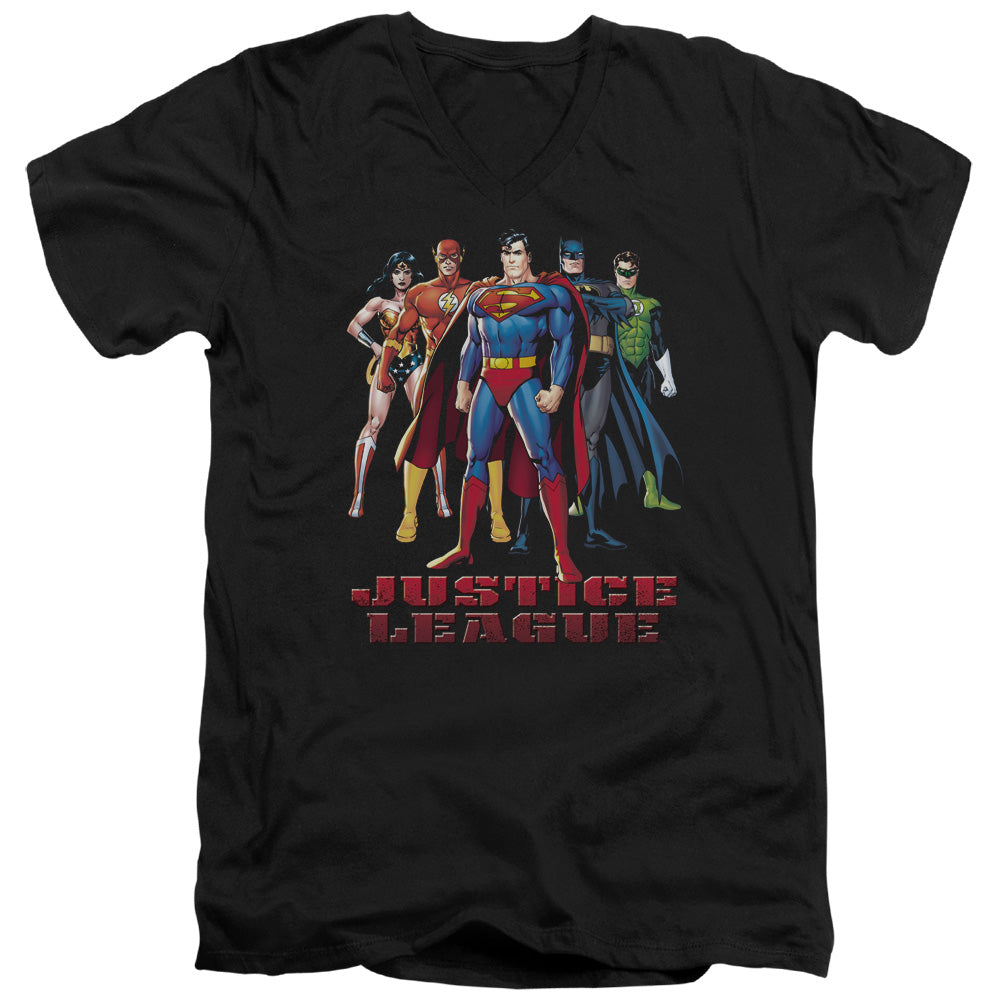 JLA/IN LEAGUE - S/S ADULT V-NECK 30/1 - BLACK