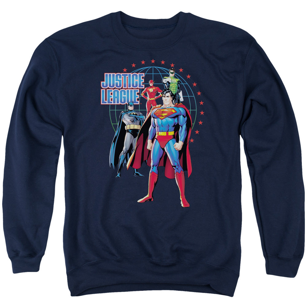 JLA/PROTECTORS - ADULT CREWNECK SWEATSHIRT - NAVY