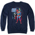 JLA/PROTECTORS - ADULT CREWNECK SWEATSHIRT - NAVY