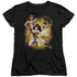 JLA/WONDER WOMAN - S/S WOMENS TEE - BLACK