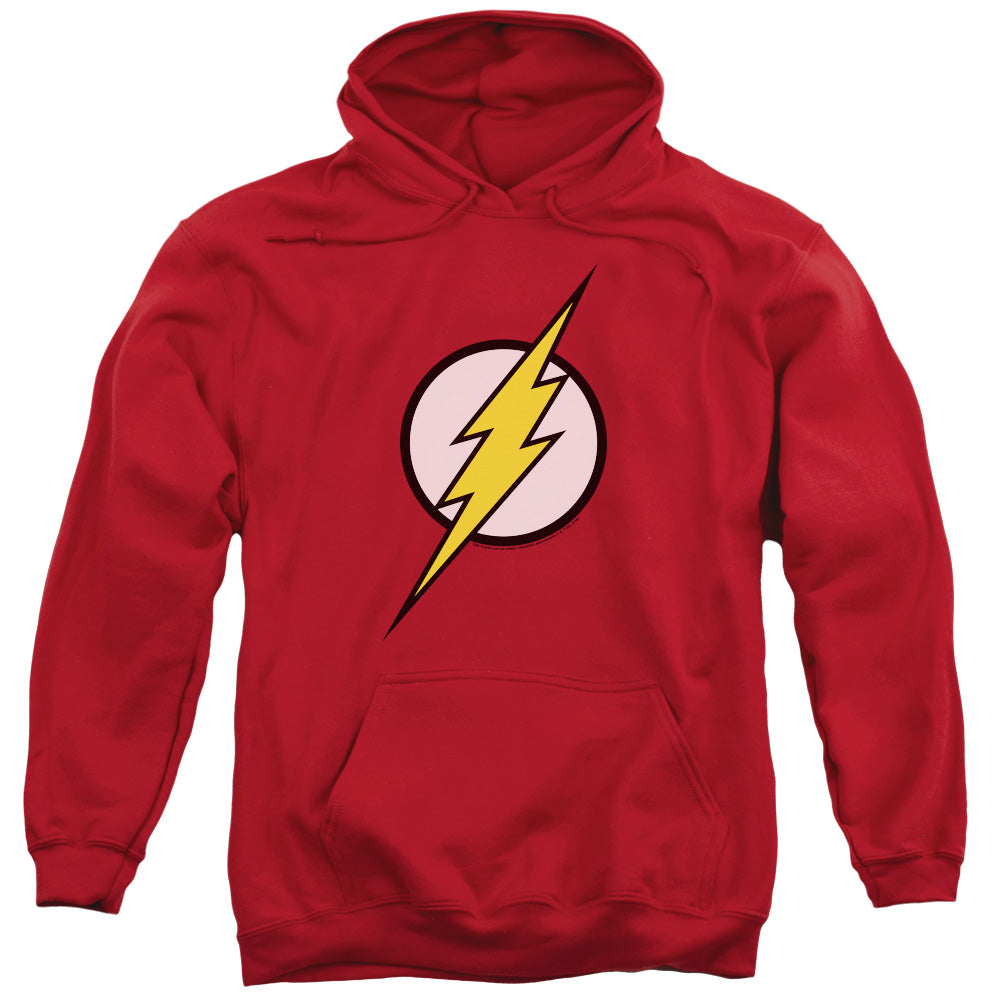 JLA/FLASH LOGO - ADULT PULLOVER HOODIE - RED