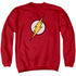 JLA/FLASH LOGO - ADULT CREWNECK SWEATSHIRT - RED