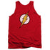 JLA/FLASH LOGO - ADULT TANK - RED