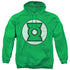 JLA/GREEN LANTERN LOGO - ADULT PULLOVER HOODIE - KELLY GREEN