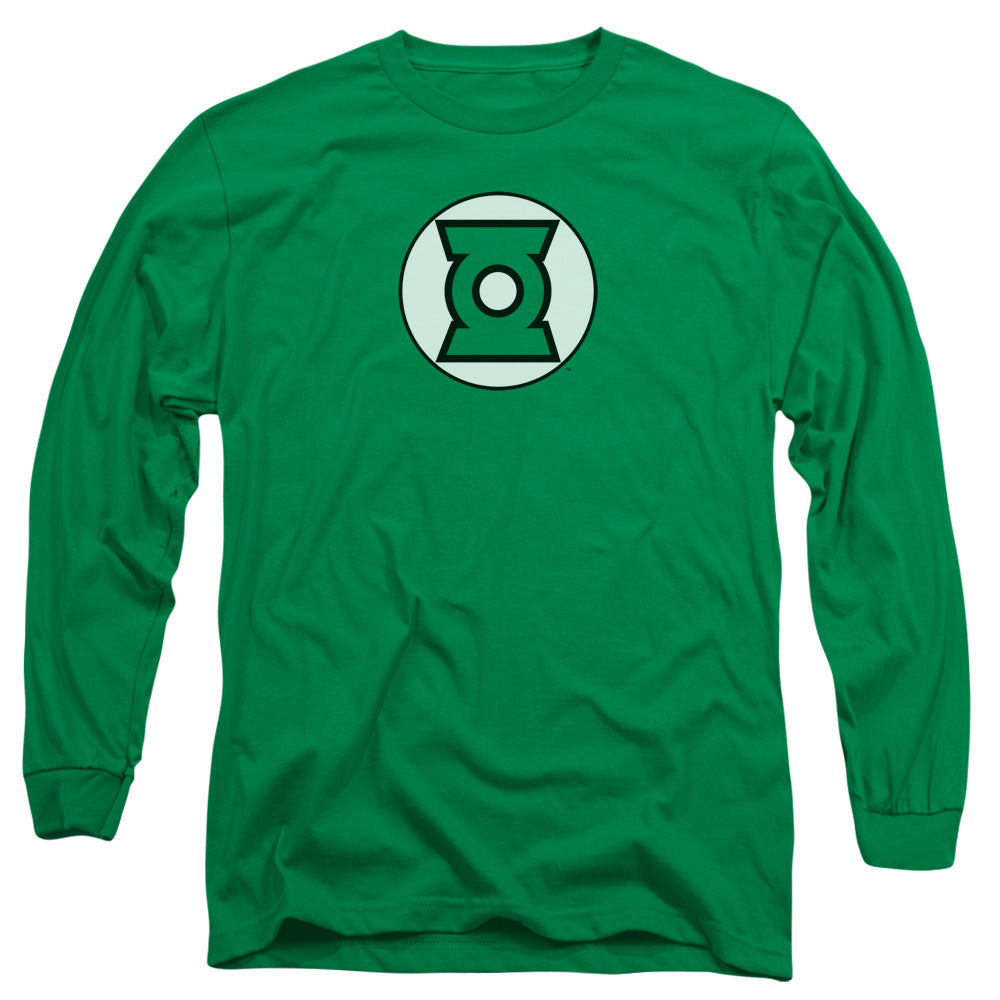 JLA/GREEN LANTERN LOGO - L/S ADULT 18/1 - KELLY GREEN