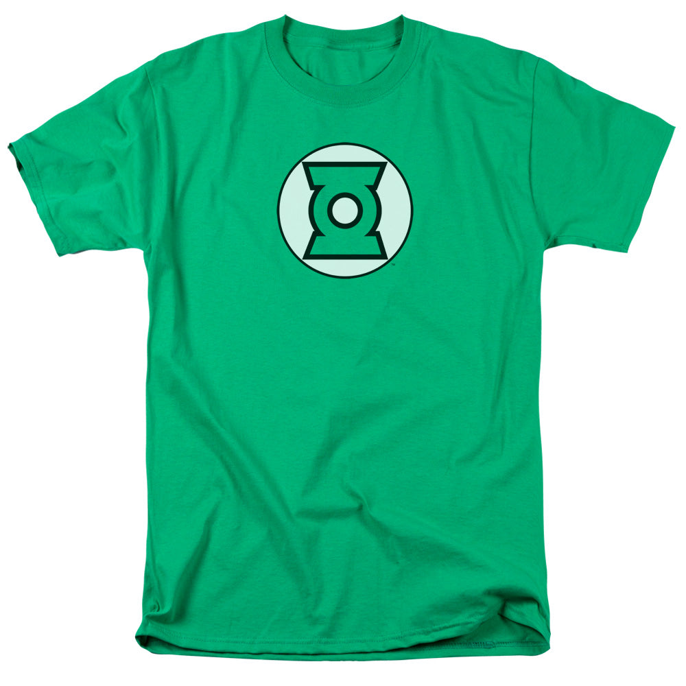 JLA/GREEN LANTERN LOGO - S/S ADULT 18/1 - KELLY GREEN