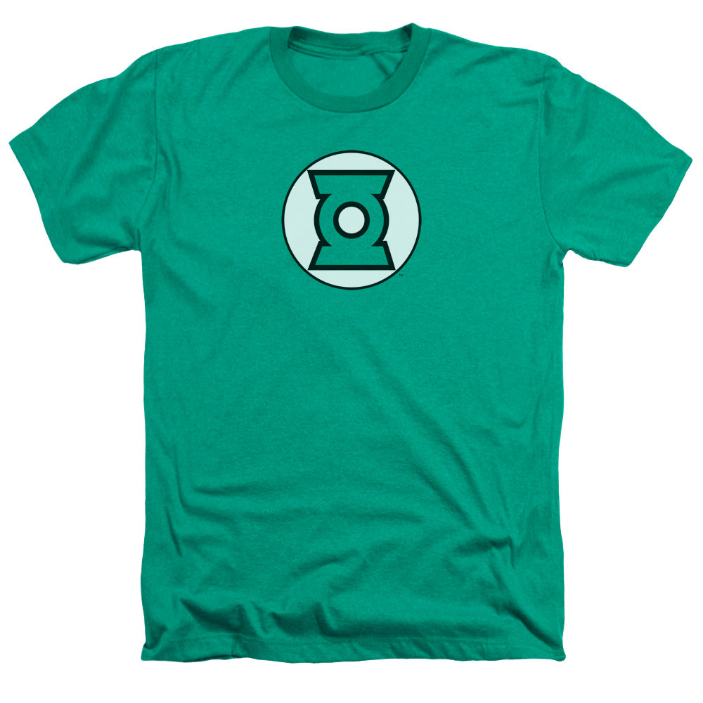 JLA/GREEN LANTERN LOGO - ADULT HEATHER - KELLY GREEN