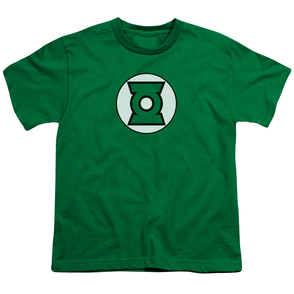 JLA/GREEN LANTERN LOGO - S/S YOUTH 18/1 - KELLY GREEN