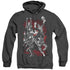 JLA/JLA EXPLOSION - ADULT HEATHER HOODIE - BLACK