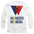 WONDER WOMAN/WW 80TH LOGO - L/S ADULT 18/1 - WHITE