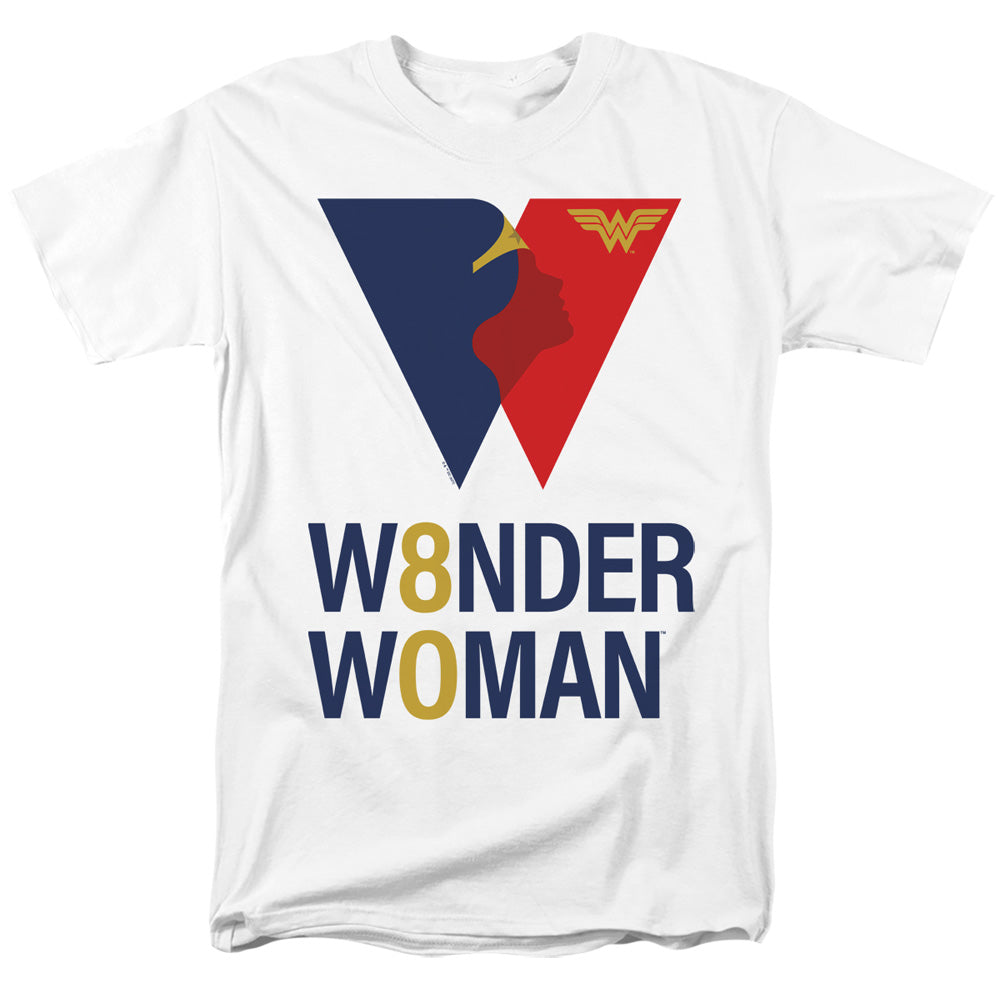 WONDER WOMAN/WW 80TH LOGO - S/S ADULT 18/1 - WHITE