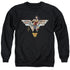 WONDER WOMAN/WW 80TH COLLAGE LOGO - ADULT CREWNECK SWEATSHIRT - BLACK