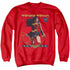 WONDER WOMAN/WW 80TH STANCE - ADULT CREWNECK SWEATSHIRT - RED
