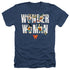 WONDER WOMAN/WW 80TH ILLUSTRATED TYPE - ADULT HEATHER - NAVY