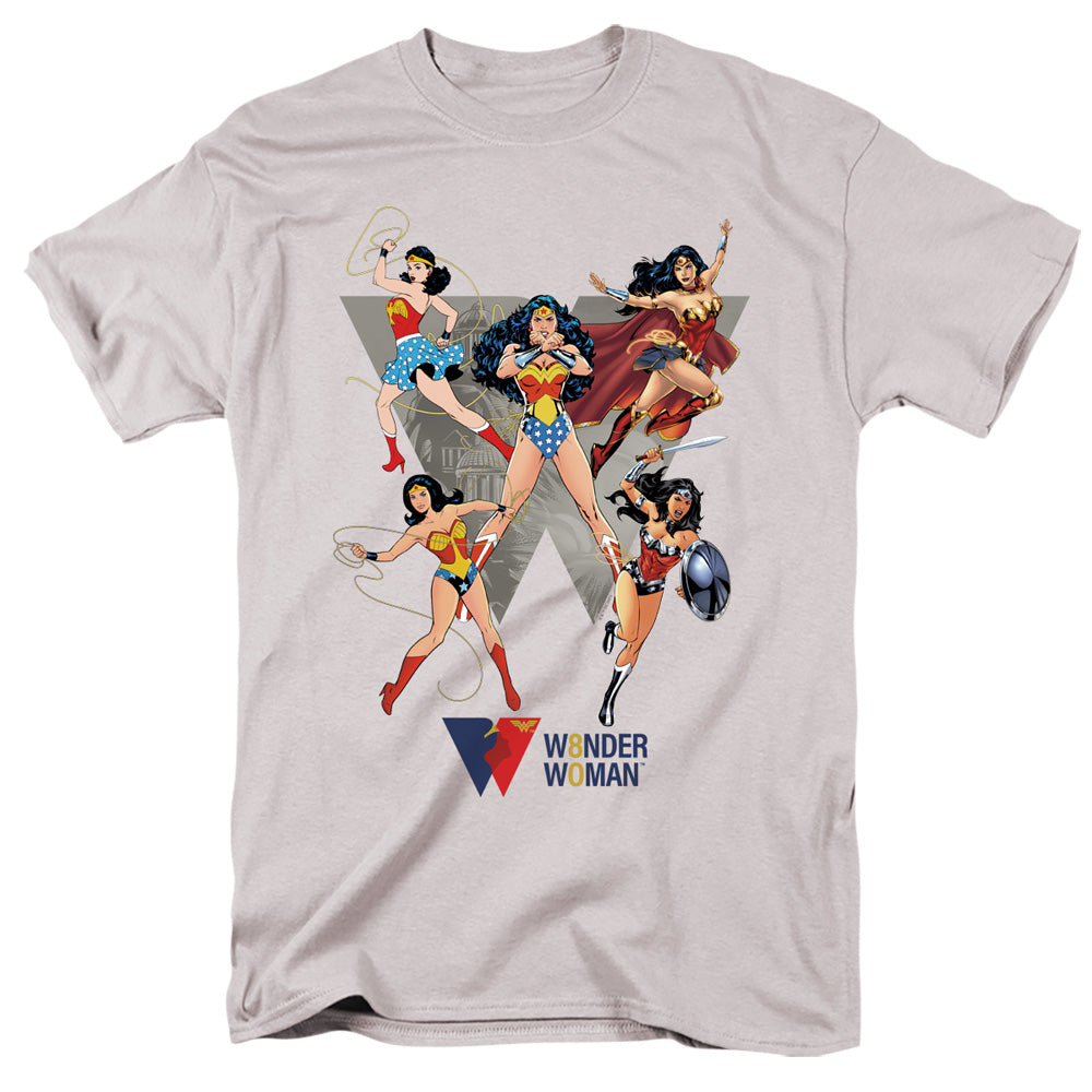 WONDER WOMAN/WW THROUGH THE AGES - S/S ADULT 18/1 - SILVER