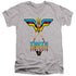 WONDER WOMAN/TRUTH, COMPASSION, STRENGTH - S/S ADULT V-NECK 30/1 - ATHLETIC HEATHER