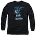 JLA/BATMAN BLUE & GRAY - L/S ADULT 18/1 - BLACK