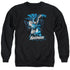 JLA/BATMAN BLUE &AMP; GRAY - ADULT CREWNECK SWEATSHIRT - BLACK