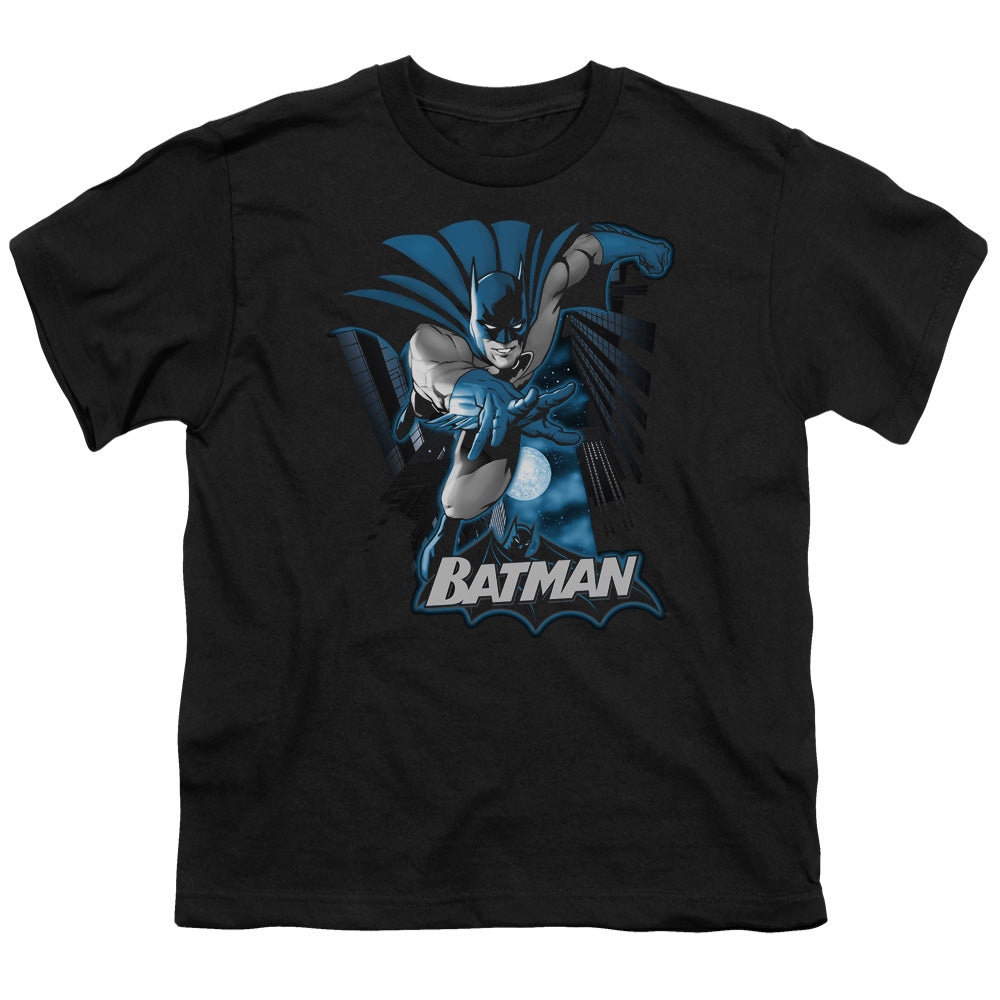 JLA/BATMAN BLUE & GRAY - S/S YOUTH 18/1 - BLACK