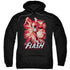 JLA/FLASH RED &AMP; GRAY - ADULT PULLOVER HOODIE - BLACK