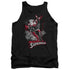 JLA/SUPERMAN RED & GRAY - ADULT TANK - BLACK