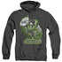 JLA/GREEN LANTERN GREEN & GRAY - ADULT HEATHER HOODIE - BLACK