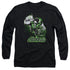 JLA/GREEN LANTERN GREEN & GRAY - L/S ADULT 18/1 - BLACK