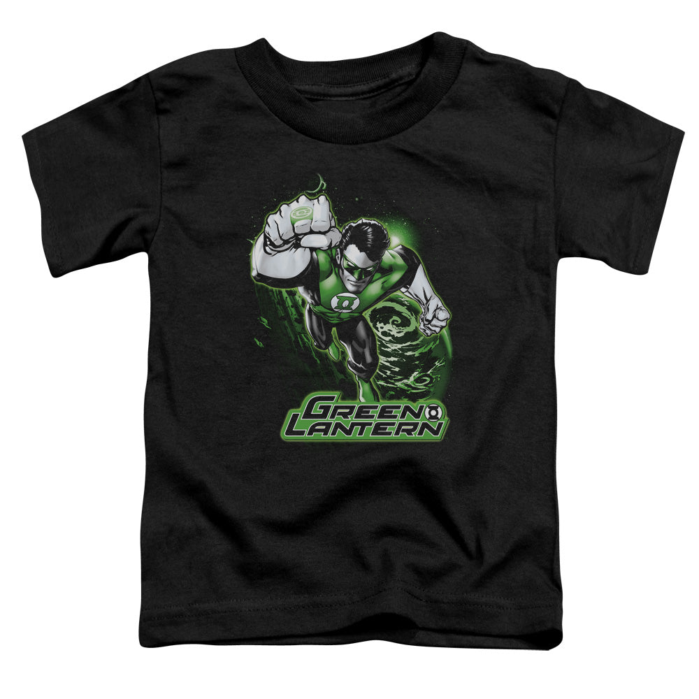JLA/GREEN LANTERN GREEN & GRAY - S/S TODDLER TEE - BLACK