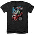 JLA/GALACTIC ATTACK - ADULT HEATHER - BLACK
