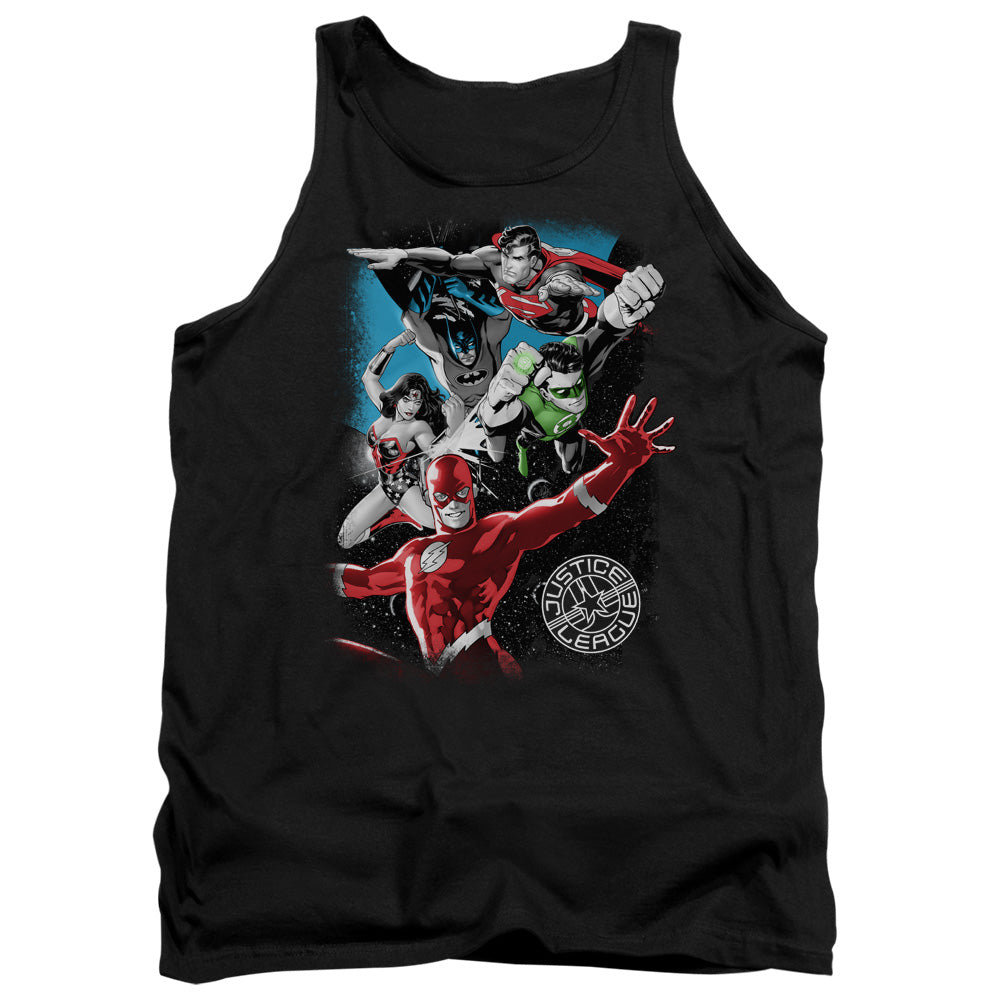 JLA/GALACTIC ATTACK - ADULT TANK - BLACK