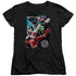 JLA/GALACTIC ATTACK - S/S WOMENS TEE - BLACK