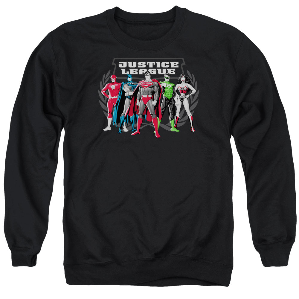 JLA/THE BIG FIVE - ADULT CREWNECK SWEATSHIRT - BLACK