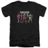 JLA/THE BIG FIVE - S/S ADULT V-NECK 30/1 - BLACK