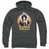 JLA/POWERFUL WOMAN - ADULT PULLOVER HOODIE - CHARCOAL